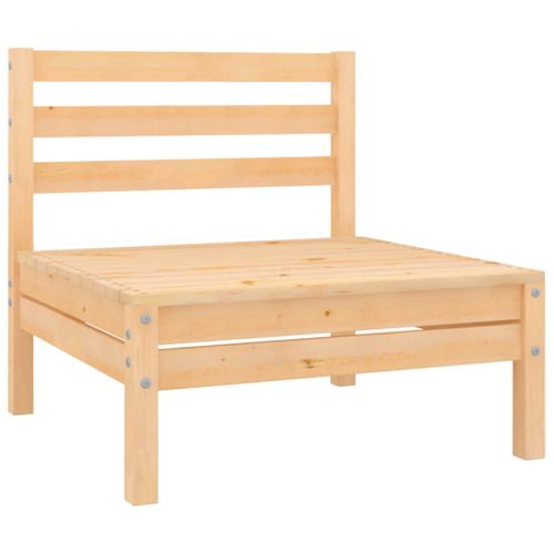 Ensemble De Salon De Jardin 4 Pièces En Bois Massif De Pin Rustique Modulaire