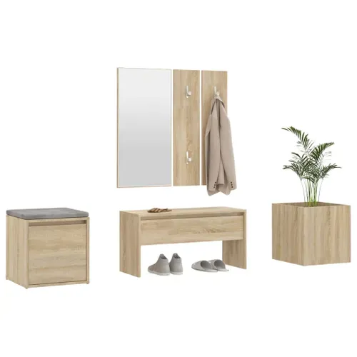 Ensemble De Meubles De Couloir Chêne Sonoma Bois Contreplaqué