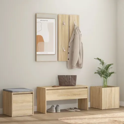Ensemble De Meubles De Couloir Chêne Sonoma Bois Contreplaqué