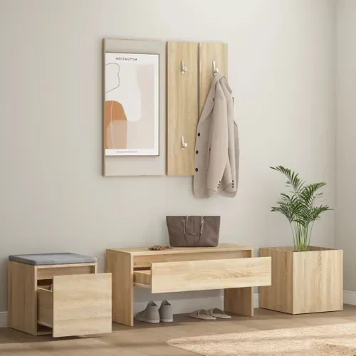 Ensemble De Meubles De Couloir Chêne Sonoma Bois Contreplaqué