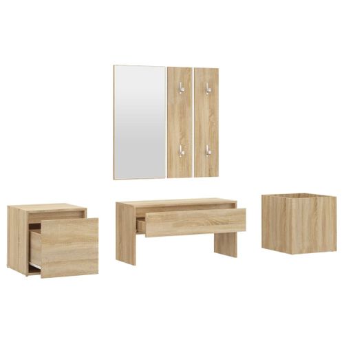 Ensemble De Meubles De Couloir Chêne Sonoma Bois Contreplaqué