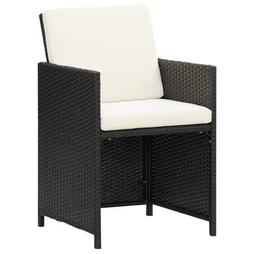 Chaises De Jardin Lot De 4 Résine Tressée Noir