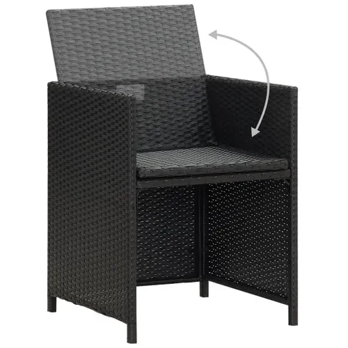 Chaises De Jardin Lot De 4 Résine Tressée Noir