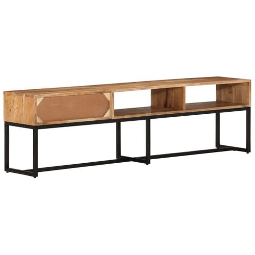 Meuble TV 160x30x45 Cm Bois D'acacia Massif