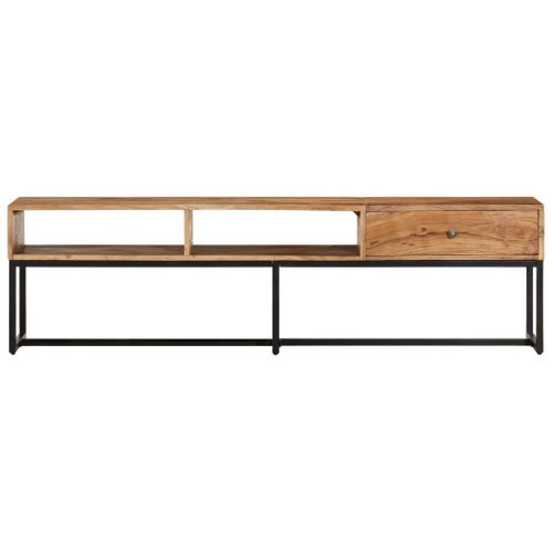 Meuble TV 160x30x45 Cm Bois D'acacia Massif