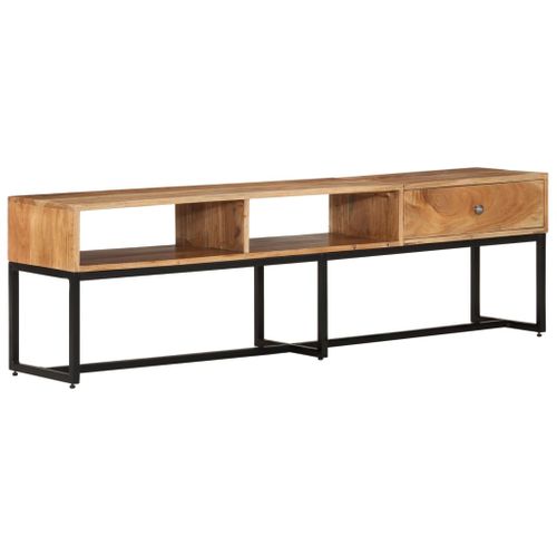 Meuble TV 160x30x45 Cm Bois D'acacia Massif
