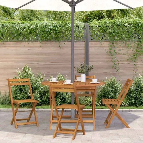 Table De Jardin Pliante 110 Cm Bois Massif Acacia Finition Huile Naturelle