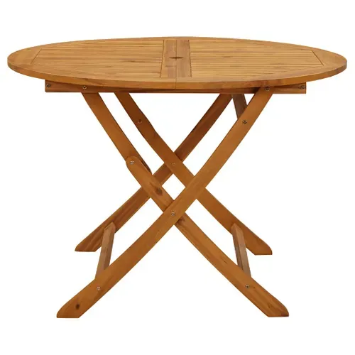 Table De Jardin Pliante 110 Cm Bois Massif Acacia Finition Huile Naturelle
