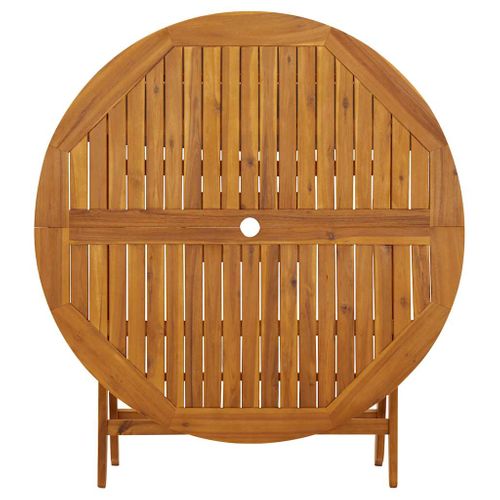 Table De Jardin Pliante 110 Cm Bois Massif Acacia Finition Huile Naturelle