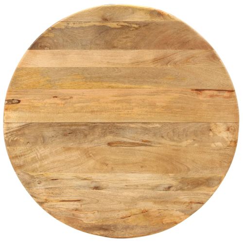 Table À Dîner D.110x78 Cm Bois De Manguier Massif Et Acier