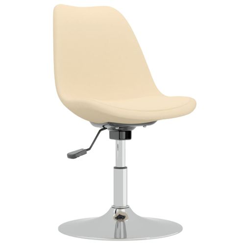 Chaises Pivotantes À Manger Lot De 4 Crème Tissu