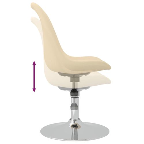 Chaises Pivotantes À Manger Lot De 4 Crème Tissu