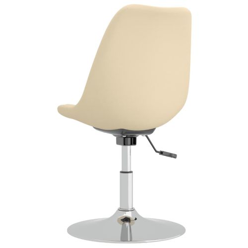 Chaises Pivotantes À Manger Lot De 4 Crème Tissu