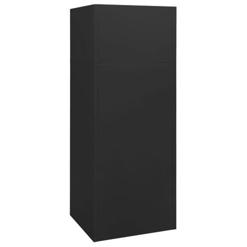 Armoire À Selle Acier Anthracite 53x53x140 Cm 2 Portes Verrouillables, Porte-selle Réglable