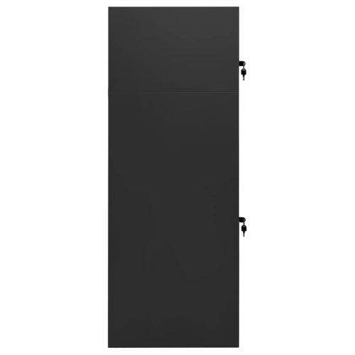 Armoire À Selle Acier Anthracite 53x53x140 Cm 2 Portes Verrouillables, Porte-selle Réglable