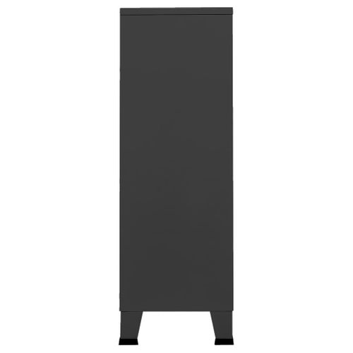 Armoire Industrielle Anthracite 67x35x107 Cm Acier