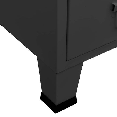 Armoire Industrielle Anthracite 67x35x107 Cm Acier