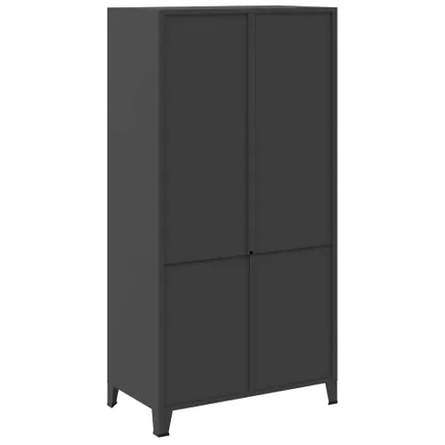Armoire Industrielle Noir 90x50x180 Cm Métal