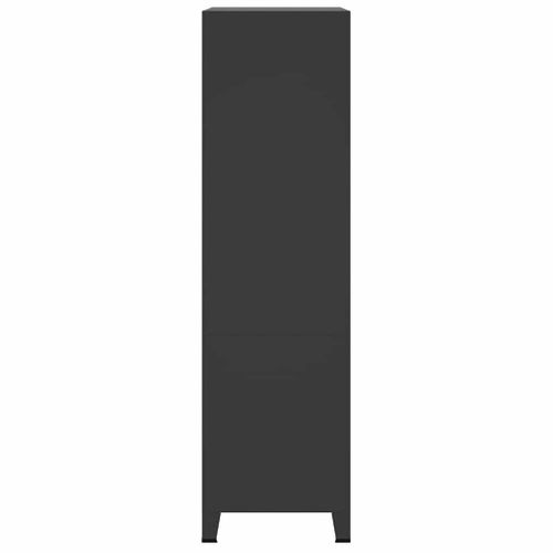 Armoire Industrielle Noir 90x50x180 Cm Métal