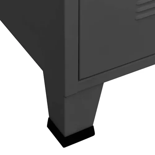 Armoire Industrielle Anthracite 90x50x180 Cm Métal