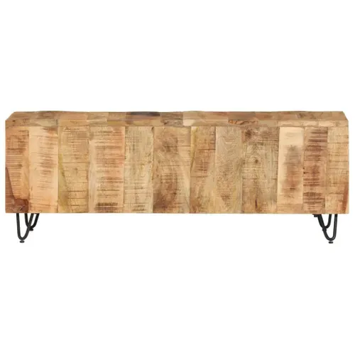 Meuble TV 110x30x40 Cm Bois Massif De Manguier