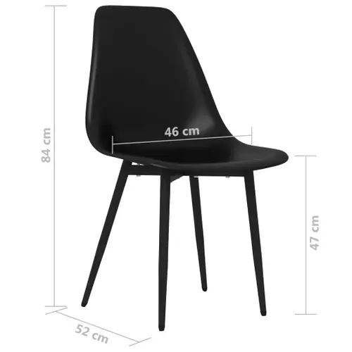 Chaises à Manger Lot De 6 Noir Pp