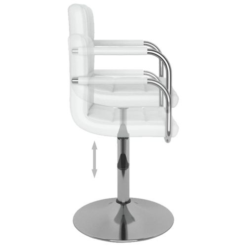 Chaise De Salle À Manger Blanc Simili