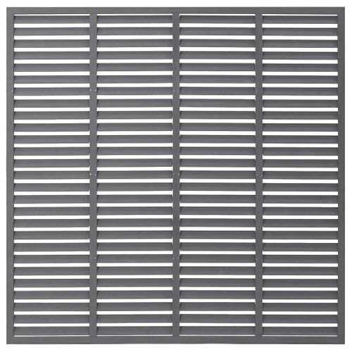 Clôture À Persiennes Wpc Avec Revêtement Résistant Aux Uv Et Design Modulaire 180x180 Cm Gris