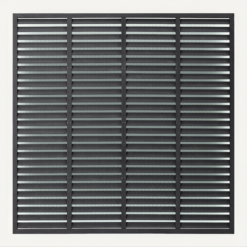 Clôture À Persiennes Wpc Avec Revêtement Résistant Aux Uv Et Design Modulaire 180x180 Cm Gris