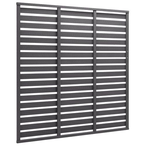 Panneau De Clôture Wpc 180x180 Cm Gris Store Pare-vent Jardin Patio Terrasse Extérieur