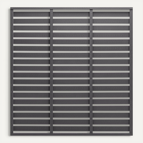 Panneau De Clôture Wpc 180x180 Cm Gris Store Pare-vent Jardin Patio Terrasse Extérieur