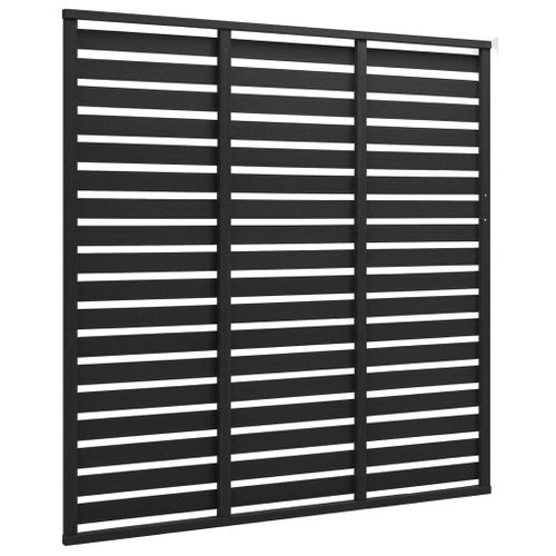 Panneau De Clôture Wpc 180x180 Cm Noir Store Pare-vent Jardin Patio Terrasse Extérieur