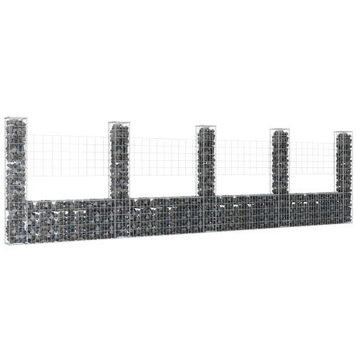 Panier Gabion En Forme De U Avec Poteaux En Fer Résistant Aux Intempéries Et Maille Soudée