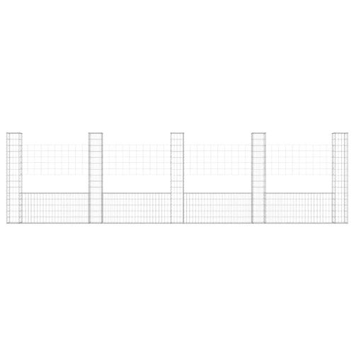 Panier Gabion En Forme De U Avec Poteaux En Fer Résistant Aux Intempéries Et Maille Soudée