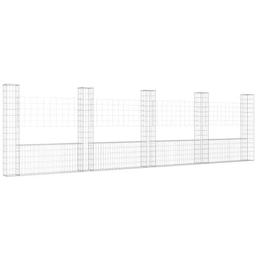 Panier Gabion En Forme De U Avec Poteaux En Fer Résistant Aux Intempéries Et Maille Soudée