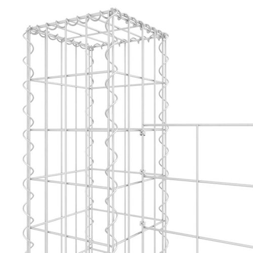Panier Gabion En Forme De U Avec Poteaux En Fer Résistant Aux Intempéries Et Maille Soudée