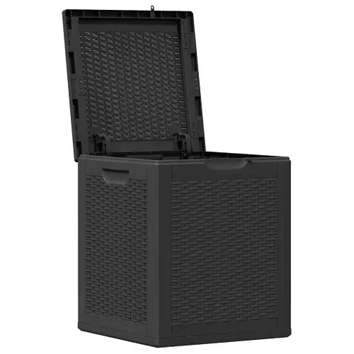 Coffre De Jardin 90 L Noir Pp Rotin