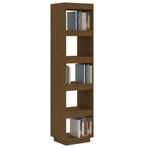 Bibliothèque/cloison Marron Miel 40x35x167 Cm Pin Solide