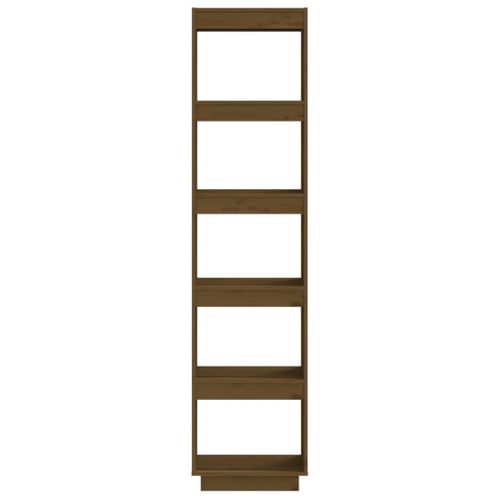 Bibliothèque/cloison Marron Miel 40x35x167 Cm Pin Solide