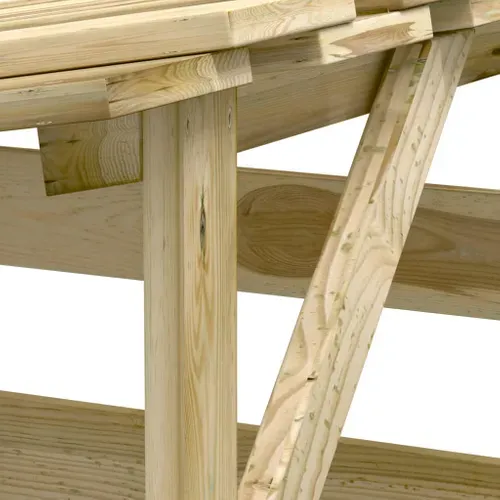 Pergola Avec Toit 100x90x100 Cm Bois De Pin Imprégné