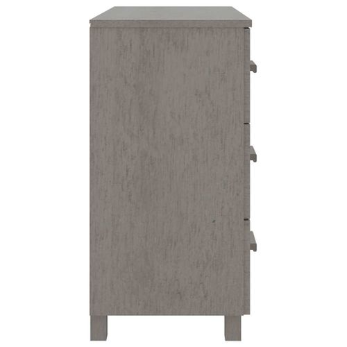 Buffet Hamar Gris Clair 90x40x80 Cm Bois Massif De Pin
