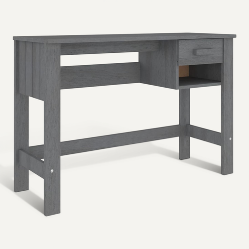 Bureau Hamar Gris Foncé 110x40x75 Cm Bois Massif De Pin