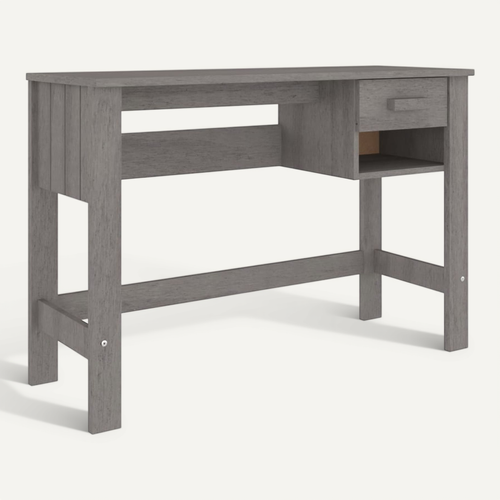 Bureau Hamar Gris Clair 110x40x75 Cm Bois Massif De Pin