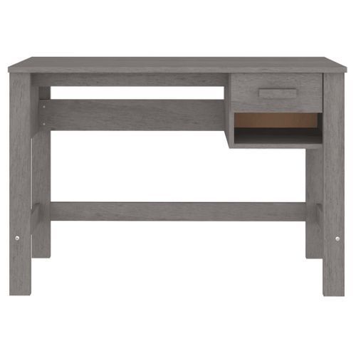 Bureau Hamar Gris Clair 110x40x75 Cm Bois Massif De Pin