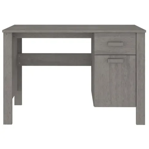 Bureau Hamar Gris Clair 113x50x75 Cm Bois Massif De Pin
