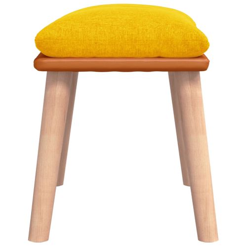Repose-pied Jaune Moutarde 45x29,5x35 Cm Tissu Et Simili