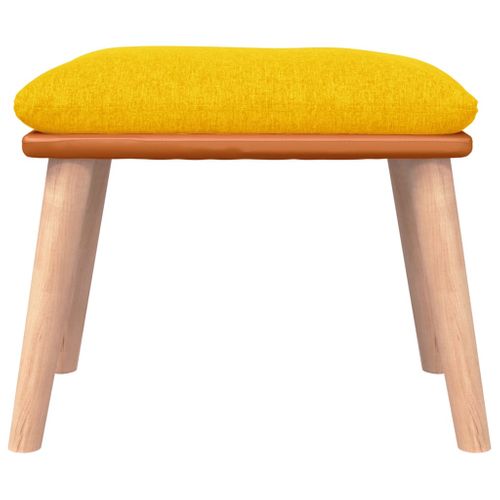 Repose-pied Jaune Moutarde 45x29,5x35 Cm Tissu Et Simili