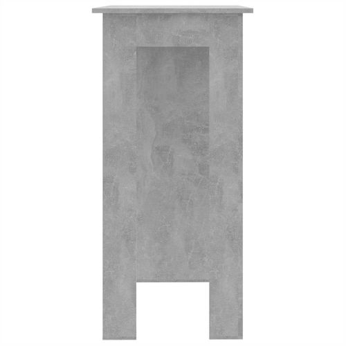 Table De Bar Avec étagère Gris Béton Bois Contreplaqué