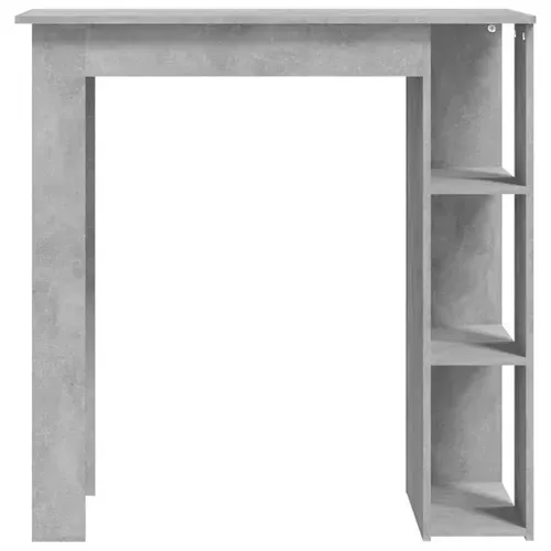 Table De Bar Avec étagère Gris Béton Bois Contreplaqué