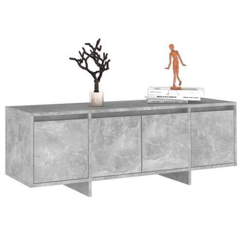 Meuble TV Gris Béton 120x30x40,5 Cm Bois Contreplaqué